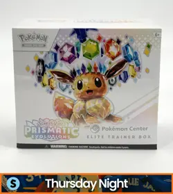 POKEMON CENTER TCG SV PRISMATIC EVOLUTIONS SEALED ELITE TRAINER BOX ETB - Image 1