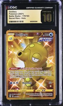Octillery 178/163 Secret Rare - Pokemon Battle Styles CGC 10 Pristine - Image 1