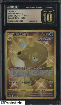 2021 Pokemon Battle Styles Secret Rare #178/163 Octillery Holo CGC 10 PRISTINE - Image 1