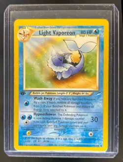 2002 Pokemon Neo Destiny 1st Edition Light Vaporeon #52/105 - Image 1