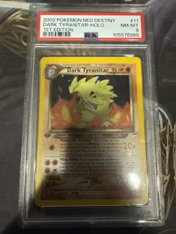 Pokemon Dark Tyranitar Neo Destiny 1st Edition Holo Rare #11 PSA 8 - Image 1