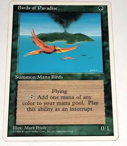 MAGIC THE GATHERING Birds of Paradise MTG Core Set 4th Edition Regular LP - Image 3