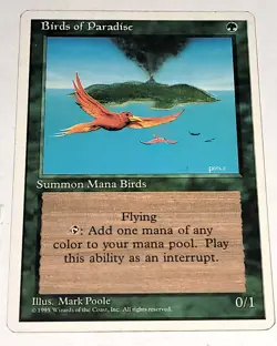MAGIC THE GATHERING Birds of Paradise MTG Core Set 4th Edition Regular LP - Image 5
