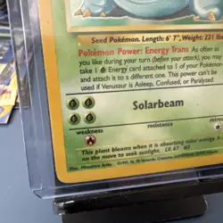 1999 Pokemon TCG Venusaur Base Set Holo Unlimited Rare Card 15/102 MP - Image 5