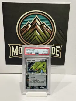 Pokemon TCG Tyranitar EX Cosmos Holo Ultra Rare Card Pop Series 1 PSA 8 NM-MT - Image 1