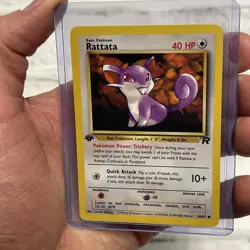 Pokemon TCG Team Rocket 1st Edition Rattata 66/82 Card Vintage Pokemon WOTC LP+ - Image 1