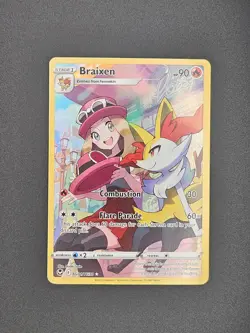 Pokemon TCG Braixen TG01/TG30 Rare Silver Tempest Trainer Gallery Holo Card - Image 1