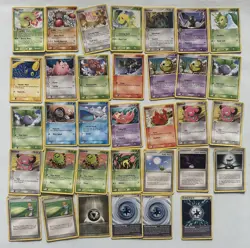 Pokemon TCG EX Unseen Forces Set 2005 Regular Non-Holo Lot X34 Cards - Image 1
