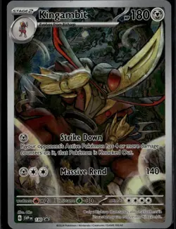 Kingambit Promo SV: Scarlet & Violet Promo Cards 130 Metal Pokemon Card - Image 1