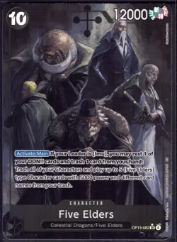 Five Elders (Alternate Art) SR Carrying On His Will OP13-082 NM - Image 1
