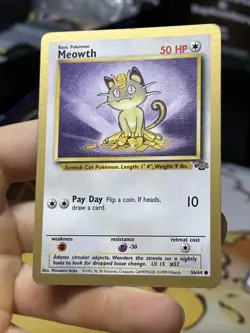 Meowth 56/64 Jungle 1999 GOLD Bordered Promo WOTC Pokemon Card TCG - Image 4