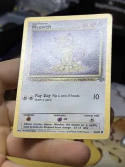 Meowth 56/64 Jungle 1999 GOLD Bordered Promo WOTC Pokemon Card TCG - Image 5