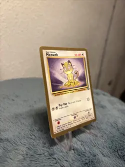 1999 Pokemon TCG Meowth Jungle Gold Bordered Promo Card 56/64 - Image 2