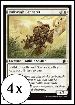 MTG - 4 x Ballyrush Banneret - Foundations - Playset 4x x4 - Image 1