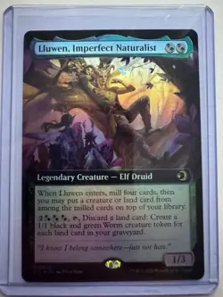Lluwen, Imperfect Naturalist Extended Art FOIL #0375 NM ECL Magic MTG ENG Lorwyn - Image 1