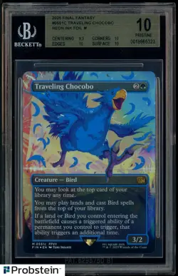 #3 2025 MTG Final Fantasy Neon Ink Blue #055d Traveling Chocobo BGS 10 PRISTINE - Image 1