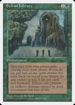 4th Edition MTG 1 Sylvan Library Magic - Image 1