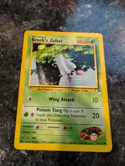 Brock'z Zubat 74/132 Gym Heroes - Pokemon Card - Image 1