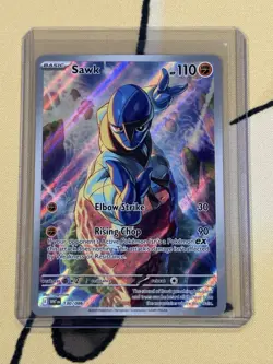 Pokemon TCG White Flare Sawk 130/086 Illustration Rare English NM - Image 1