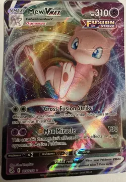 Mew Vmax 114/264 Fusion Strike NM Full Art Ultra Rare Pokemon Card - Image 1