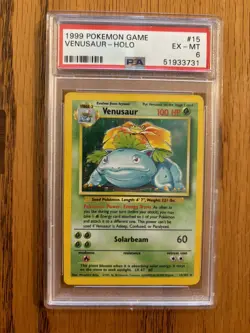 1999 Pokemon Charizard, Blastoise, Venusaur Set Base Set Holo PSA 6 - Image 5