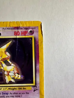 Pokemon Alakazam TCG Base Set 2 Holo Unlimited Rare - Heavy Damage - Image 2