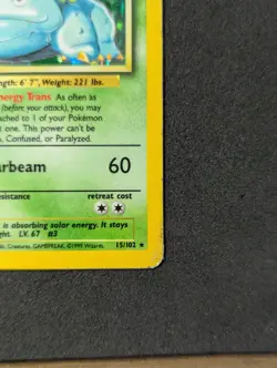 Pokemon TCG Venusaur Base Set Holo 15/102 - Image 4