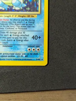 Pokemon TCG Base Set Blastoise Holo 2/102 LP- - Image 4