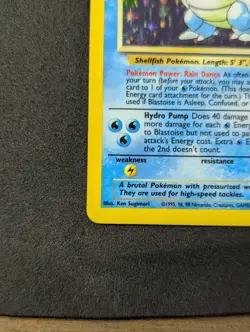 Pokemon TCG Base Set Blastoise Holo 2/102 LP- - Image 5