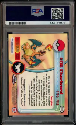2000 Topps Chrome Pokemon TV #6 Charizard PSA 10 GEM MINT - Image 3