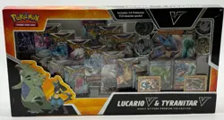 Pokemon TCG Lucario V & Tyranitar V Heavy Hitters Premium Collection Box Sealed - Image 1
