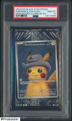 2023 Pokemon Black Star Promo Pikachu X Van Gogh Sealed Pack PSA 10 GEM MINT - Image 1