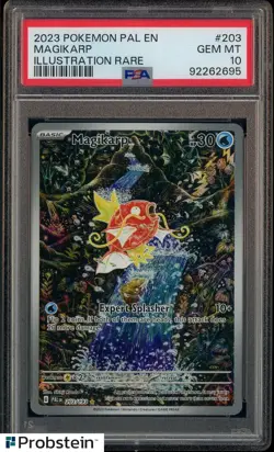 2023 POKEMON PAL EN-PALDEA EVOLVED #203 MAGIKARP ILLUSTRATION RARE PSA 10 - Image 1