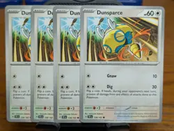 Pokemon TCG Temporal Forces Dunsparce 128/162 x4 Playset - Image 1
