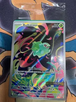 Pokemon Center Bulbasaur 133/132 Mega Evolutions Stamped Promo Factory Sealed! - Image 1