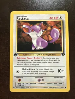 Rattata 66/82 1st Edition VLP Pokemon TCG Team Rocket WOTC - Image 1