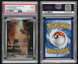 Charmander Illustration Rare Pokemon Scarlet & Violet 151 MEW PSA 9 MINT - Image 3