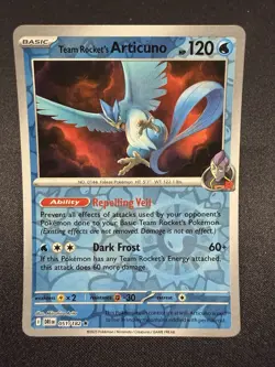 Pokemon TCG - Team Rocket's Articuno 051/182 (RH Reverse Holo) - Destined Rivals - Image 1