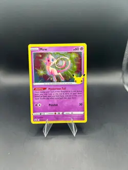 Pokemon Mew TCG Holo Rare Card 011/025 Celebrations Series - Image 1