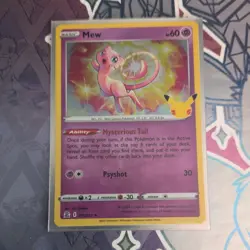 Pokemon Mew TCG Holo Rare Card 011/025 Celebrations Series - Image 1