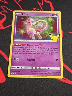MEW 25th Anniversary Celebrations Holo Rare Pokemon Card TCG # 011/025 LP - Image 1