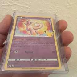 Mew 11/25 SWSH Celebrations Holo Rare Pokemon TCG Card MP small dent 011/025 - Image 2