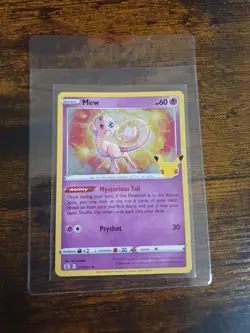 Pokemon Mew Holo Rare Trading Card 011/025 Celebrations TCG - Image 2