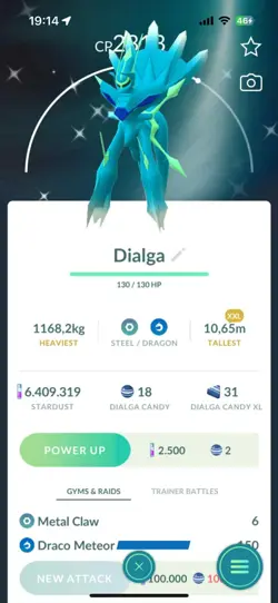 Pokemon Go Size XXL / XXS Shiny Legendary | Trade Registered 20K Stardust - Image 2