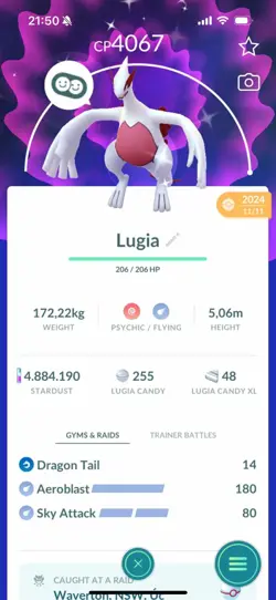 Pokemon Go Shiny Legendary Level 50 3 Move - Lucky Trinket - Trade 20K / 1M Dust - Image 4