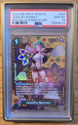Jewelry Bonney (SP) PSA 10 ST02-007 OP08 Two Legends Foil One Piece TCG - Image 1