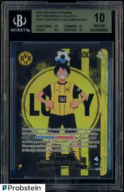 2025 One Piece Promos BVB X One Piece Collaboration Monkey D. Luffy BGS 10 - Image 1
