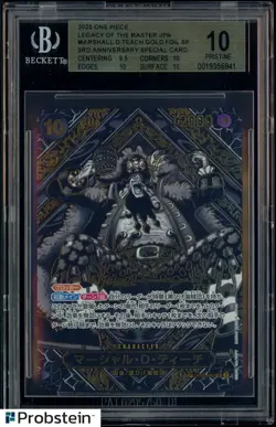 2025 One Piece CCG JPN Marshall.D.Teach 3rd Ann. Special Gold OP09-093 BGS 10 - Image 1