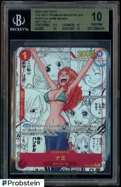 2024 One Piece The Best Premium Booster Japanese Manga Art Nami BGS 10 PRISTINE - Image 1