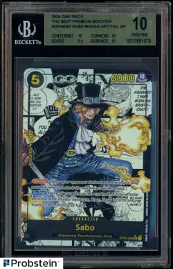 2024 One Piece The Best Premium Booster #OP04083 Sabo Manga Art BGS 10 PRISTINE - Image 1